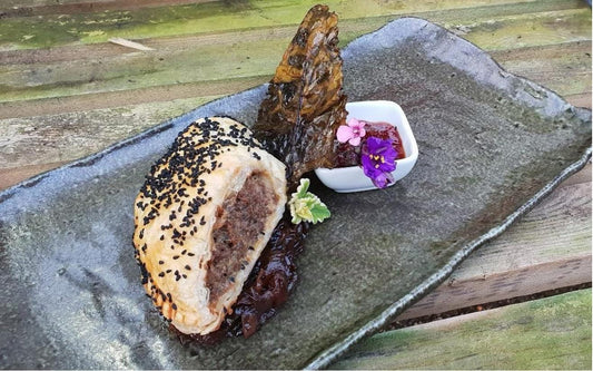 Broes Habanero Curried Sausage Roll with Chipotle Tequila Jam